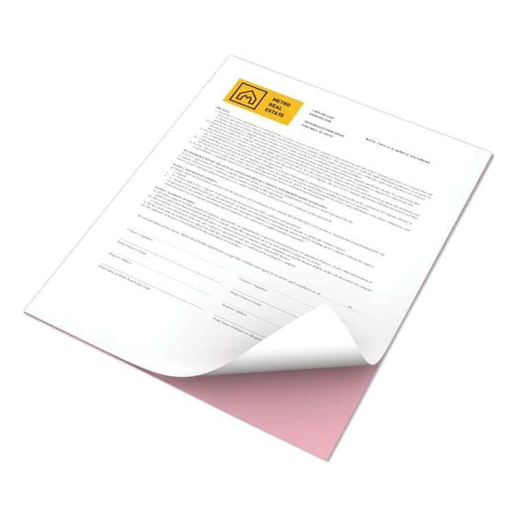 XEROX CORP. Revolution Digital Carbonless Paper, 2-Part, 8.5 x 11, Pink/White, 5,000/Carton (XER3R12421) thumbnail 3