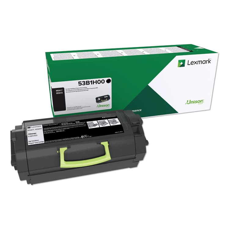 LEXMARK INT'L, . 53B1000 Unison High-Yield Toner, 25,000 Page-Yield, Black (LEX53B1H00)