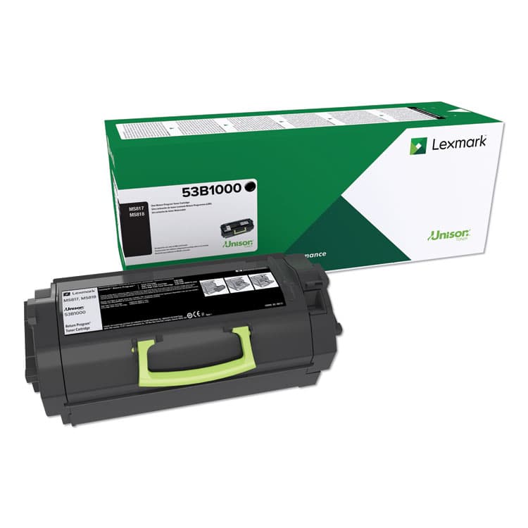 LEXMARK INT'L, . 53B1000 Unison Toner, 11,000 Page-Yield, Black (LEX53B1000)