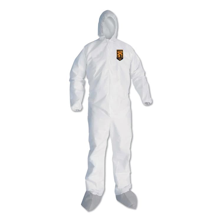KIMBERLY-CLARK PROFESSIONAL A45 Liquid/Particle Protection Surface Prep/Paint Coveralls, 2X-Large, White, 25/Carton (ANS48975)