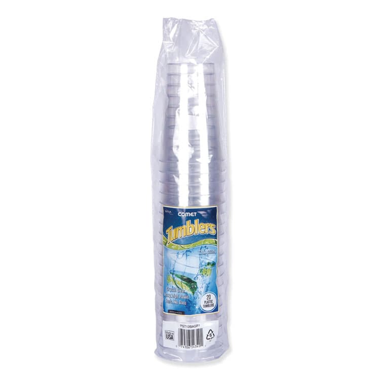 WNA, . Comet Plastic Tumblers, Tall, 12 oz, Clear, 500/Carton (WNAPGT12) thumbnail 2