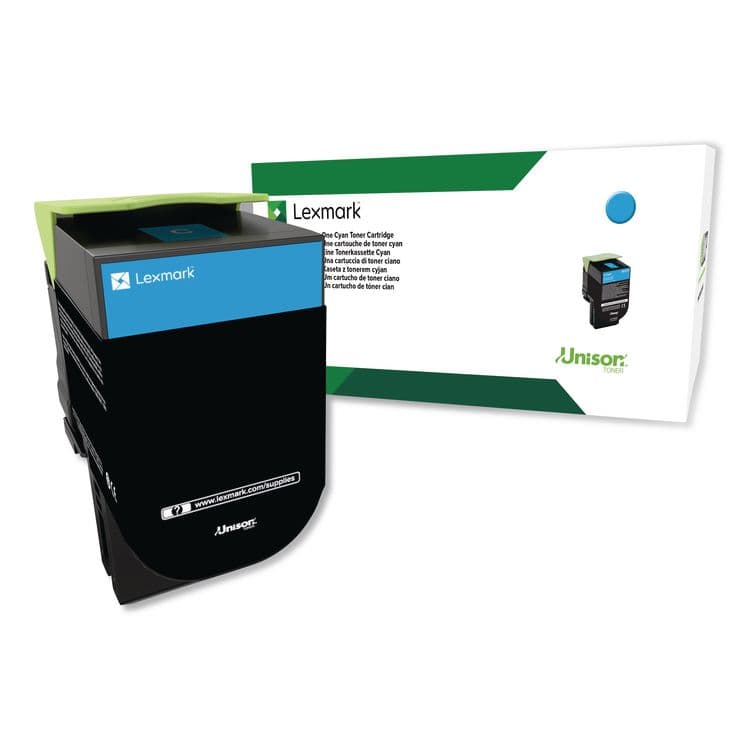 LEXMARK INT'L, . 80C0HCG Return Program High-Yield Toner, 3,000 Page-Yield, Cyan, TAA Compliant (LEX80C0HCG)