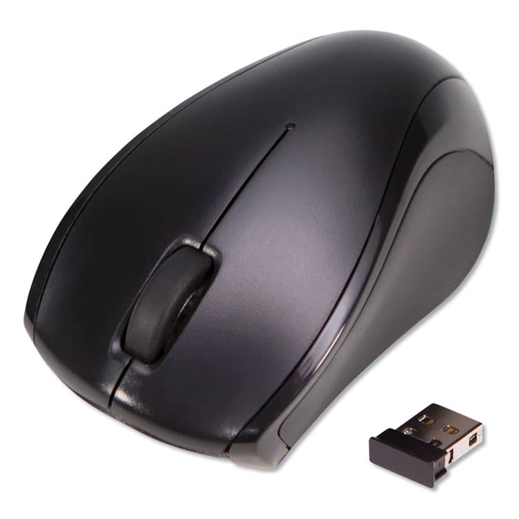 INNOVERA Compact Mouse, 2.4 GHz Frequency/26 ft Wireless Range, Left/Right Hand Use, Black (IVR62210) thumbnail 2