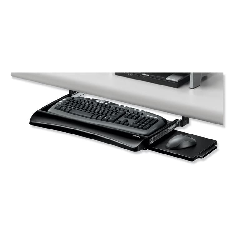 FELLOWES MFG. CO. Office Suites Underdesk Keyboard Drawer, 20.13w x 7.75d, Black (FEL9140303) thumbnail 3