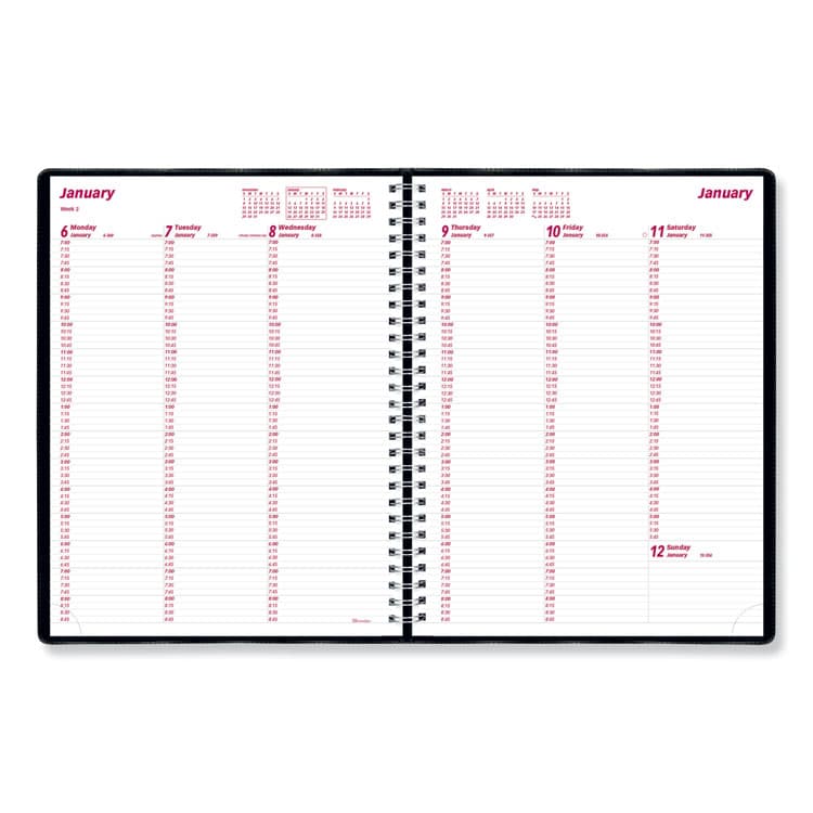 REDIFORM OFFICE PRODUCTS Essential Collection Weekly Appointment Book in Columnar Format, 11 x 8.5, Black Cover, 12-Month (Jan to Dec): 2026 (REDCB950BLK) thumbnail 3