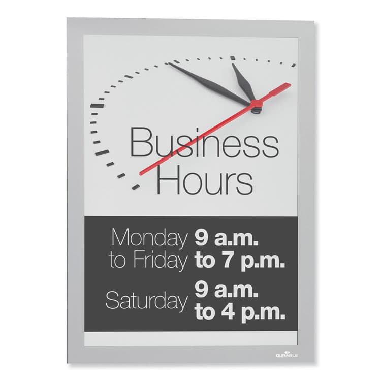 DURABLE OFFICE PRODUCTS CORP. DURAFRAME SUN Sign Holder, 11 x 17, Silver Frame, 2/Pack (DBL400123) thumbnail 2