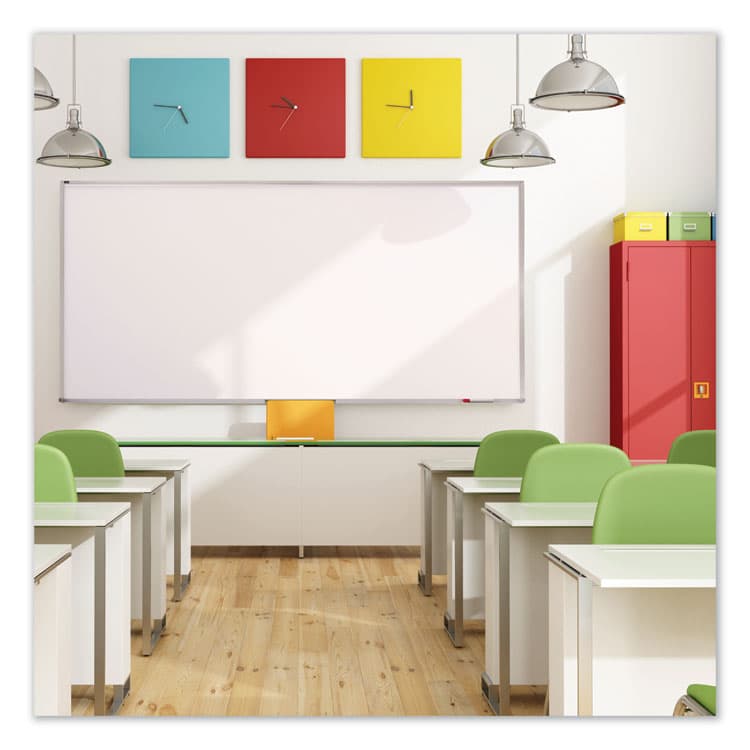 QUARTET MFG. Porcelain Magnetic Whiteboard, 72" x 48", White Surface, Satin Aluminum Frame (QRTPPA406) thumbnail 4