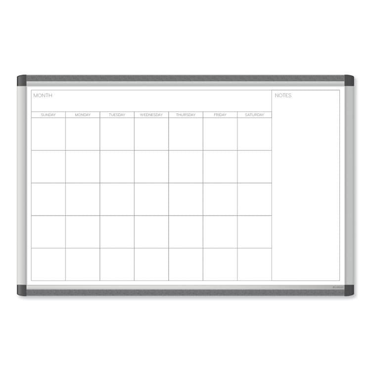 U BRANDS PINIT Magnetic Dry Erase Calendar, Monthly Planning/Scheduling, 36 x 24 (Actual Size: 35 x 23), White Surface, Aluminum Frame (UBR2901U0001)