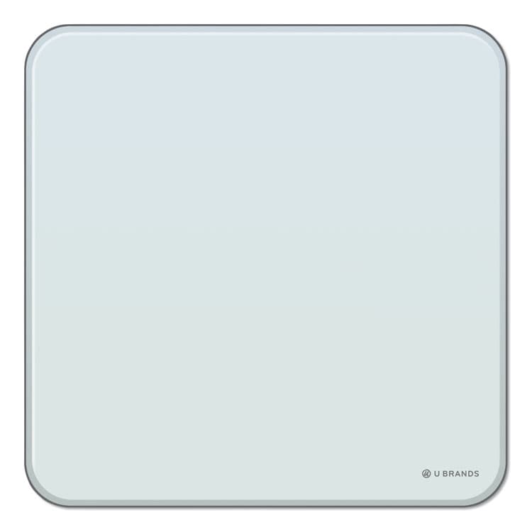 U BRANDS Cubicle Glass Dry Erase Board, 12" x 12", White Surface (UBR3690U0001)