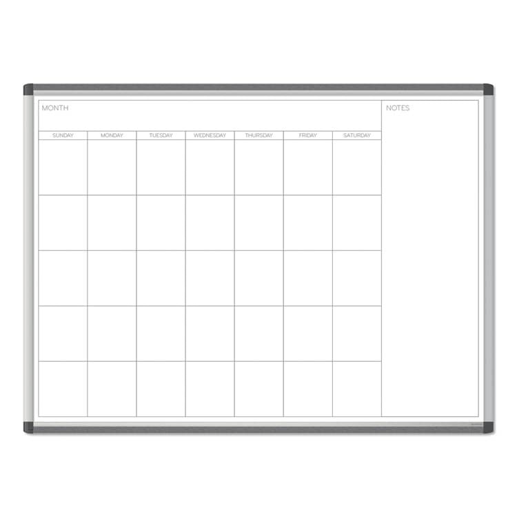 U BRANDS PINIT Magnetic Dry Erase Calendar, Monthly Planning/Scheduling, 48 x 36 (Actual Size: 47 x 35), White Surface, Aluminum Frame (UBR2903U0001)