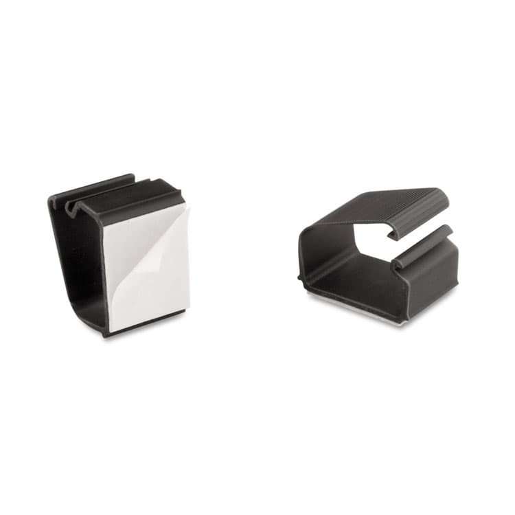 MASTER CASTER COMPANY Self-Adhesive Wire Clips, Black, 6/Pack (MAS00204) thumbnail 3
