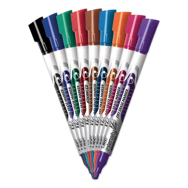 BIC CORP. Intensity Advanced Dry Erase Marker, Pocket-Style, Medium Bullet Tip, Assorted Colors, Dozen (BICGELIPP121AST) thumbnail 2