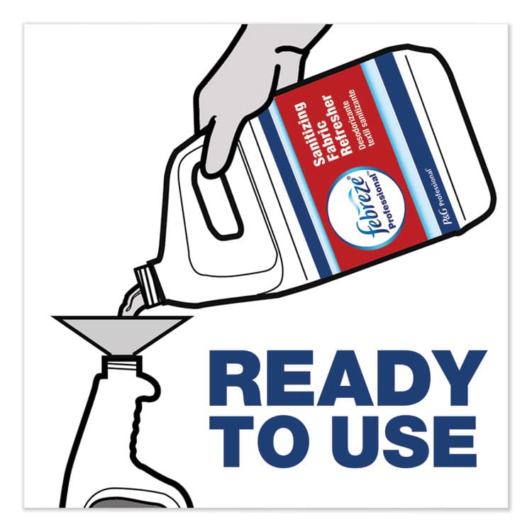 PROCTER & GAMBLE Professional Sanitizing Fabric Refresher, Light Scent, 1 gal Bottle, Ready to Use, 3/Carton (PGC72136) thumbnail 3