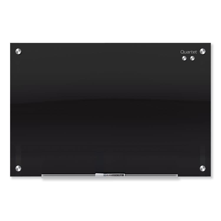 QUARTET MFG. Infinity Magnetic Glass Marker Board, 96" x 48", Black Surface (QRTG9648B) thumbnail 4