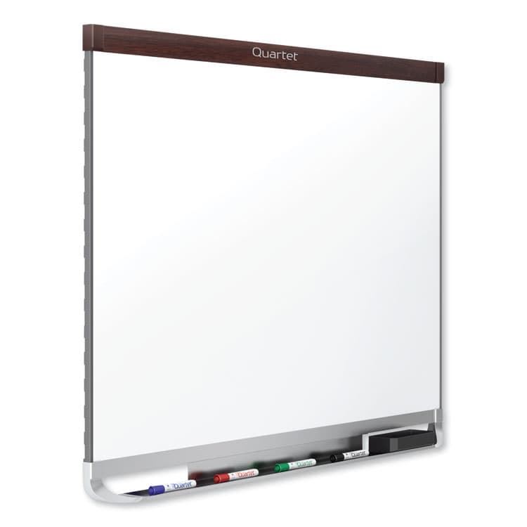 QUARTET MFG. Prestige 2 DuraMax Magnetic Porcelain, 48" x 36", White Surface, Mahogany Finished Fiberboard/Plastic Frame (QRTP554MP2) thumbnail 3