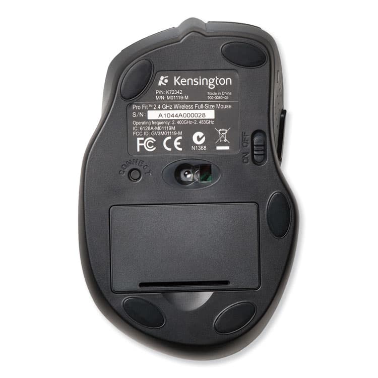KENSINGTON Pro Fit Full-Size Wireless Mouse, 2.4 GHz Frequency/30 ft Wireless Range, Right Hand Use, Black (KMW72370) thumbnail 3