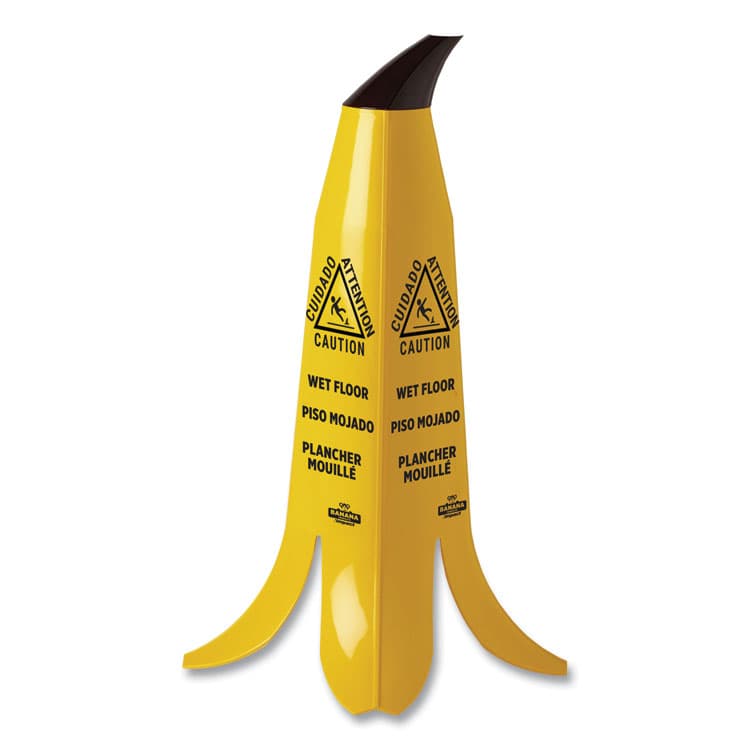 IMPACT PRODUCTS, LLC Banana Wet Floor Cones, 11 x 11.15 x 23.25, Yellow/Brown/Black (IMPB1001)