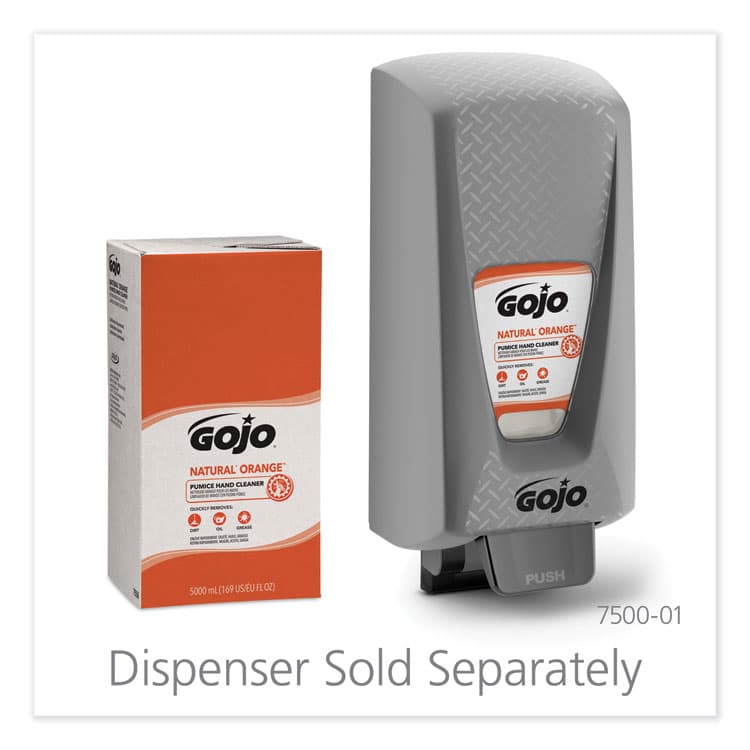 GO-JO INDUSTRIES NATURAL ORANGE Pumice Hand Cleaner Refill, Citrus Scent, 5,000 mL, 2/Carton (GOJ7556) thumbnail 3