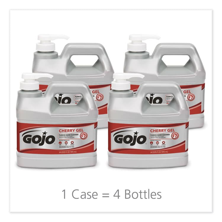 GO-JO INDUSTRIES Cherry Gel Pumice Hand Cleaner, Cherry Scent, 0.5 gal, 4/Carton (GOJ235604CT) thumbnail 2