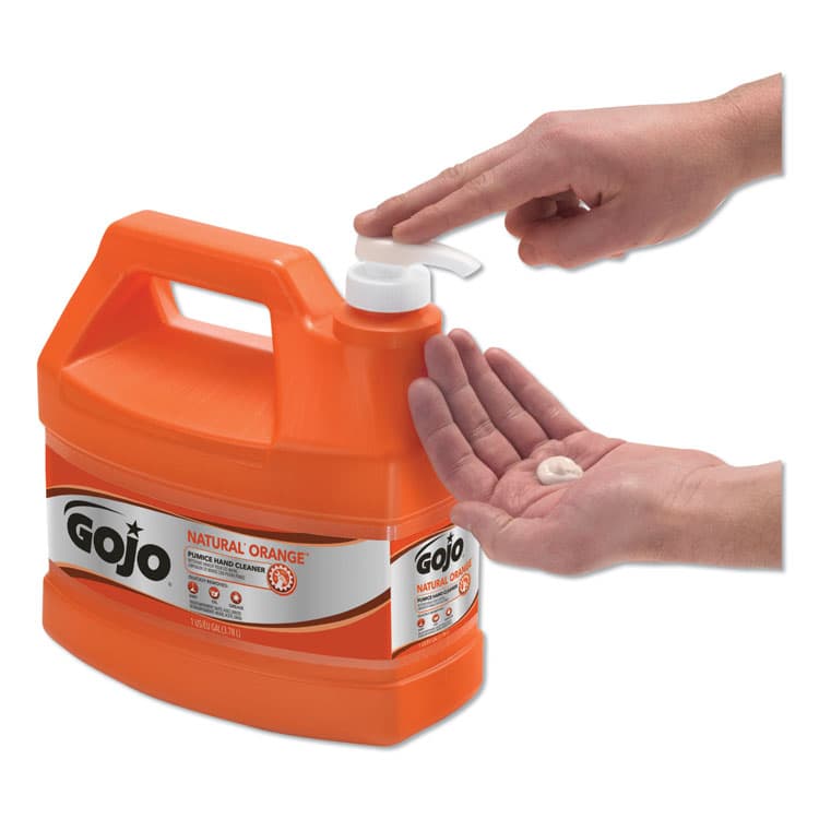 GO-JO INDUSTRIES NATURAL ORANGE Pumice Hand Cleaner, Citrus Scent, 1 gal Bottle (GOJ095504EA) thumbnail 2