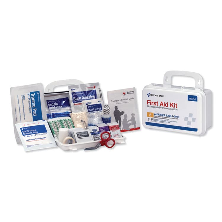 FIRST AID ONLY, . ANSI Class A 10 Person First Aid Kit, 71 Pieces, Plastic Case (FAO90754)