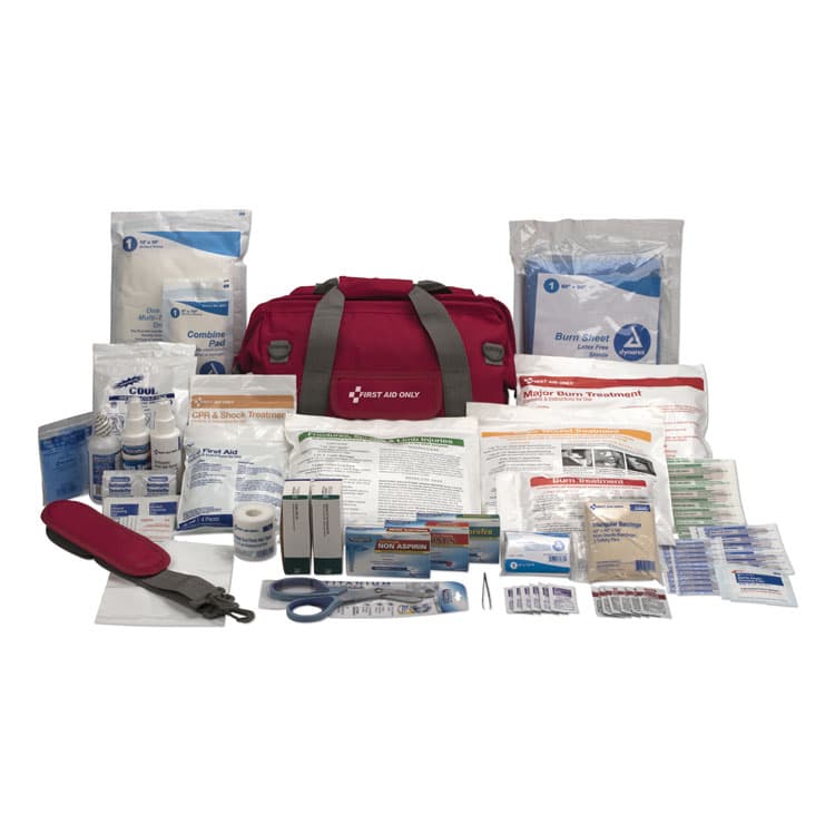 FIRST AID ONLY, . All Terrain First Aid Kit, 112 Pieces, Ballistic Nylon, Red (FAO9000)