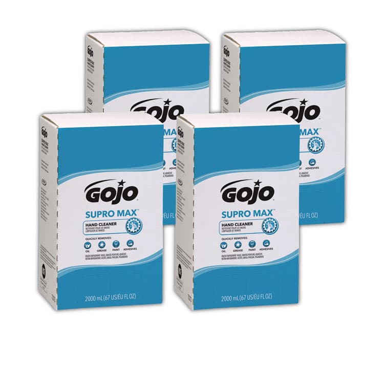 GO-JO INDUSTRIES SUPRO MAX Hand Cleaner Refill, Unscented, 2,000 mL, 4/Carton (GOJ727204CT)