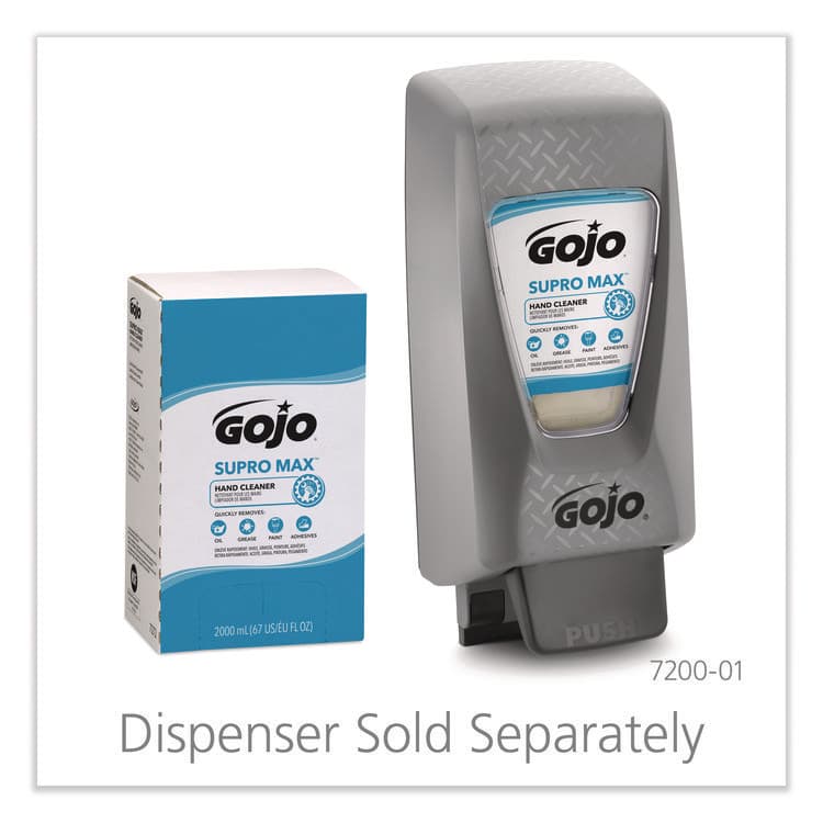 GO-JO INDUSTRIES SUPRO MAX Hand Cleaner Refill, Unscented, 2,000 mL (GOJ727204) thumbnail 2
