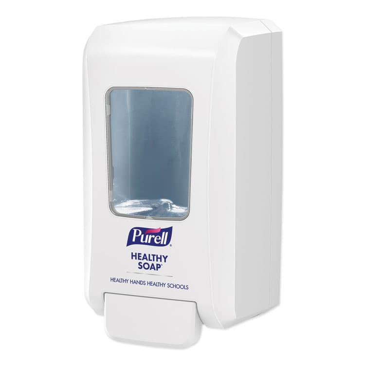 GO-JO INDUSTRIES FMX-20 Soap Push-Style Dispenser, 2,000 mL, 4.68 x 6.5 x 11.66, For K-12 Schools, White, 6/Carton (GOJ524006CT) thumbnail 2