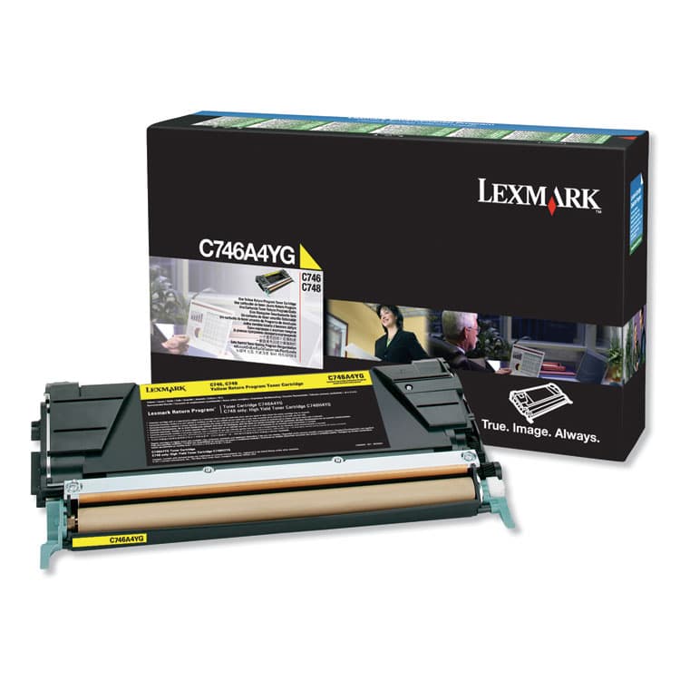 LEXMARK INT'L, . C746A1YG Return Program Toner, 7,000 Page-Yield, Yellow, TAA Compliant (LEXC746A4YG)