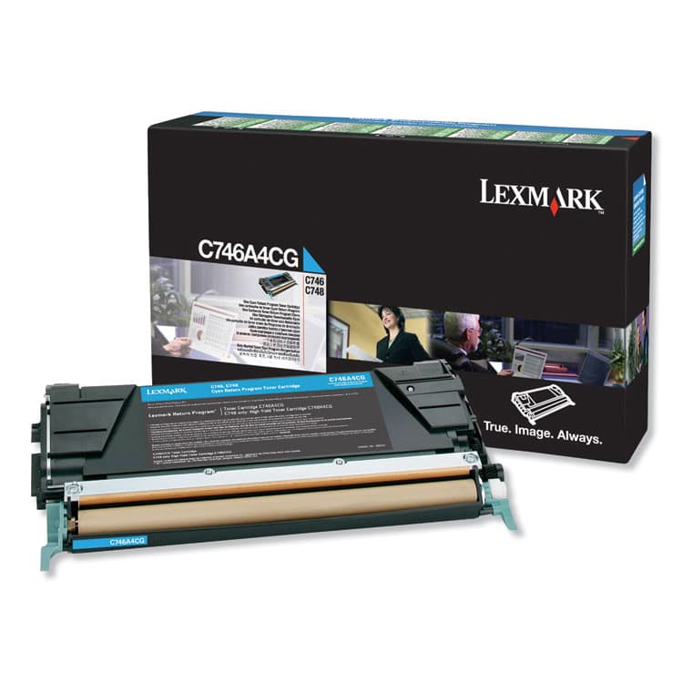 LEXMARK INT'L, . C746A4CG Return Program Toner, 7,000 Page-Yield, Cyan, TAA Compliant (LEXC746A4CG)