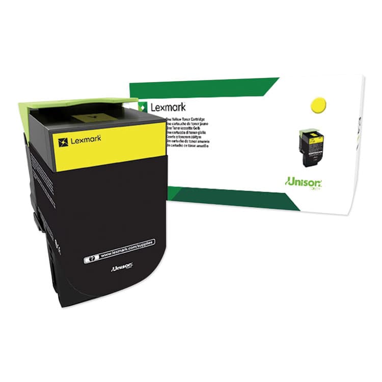 LEXMARK INT'L, . 80C0XYG Return Program Extra High-Yield Toner, 4,000 Page-Yield, Yellow, TAA Compliant (LEX80C0XYG)