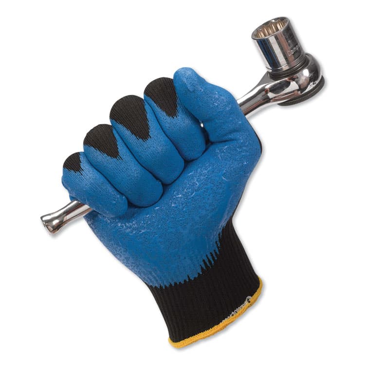 KIMBERLY CLARK G40 Foam NITRILE Coated Gloves, EN388: 3121X, 8.66" Long, Small (Size 7), Blue/Black, 12 Pairs (ANS40225) thumbnail 3