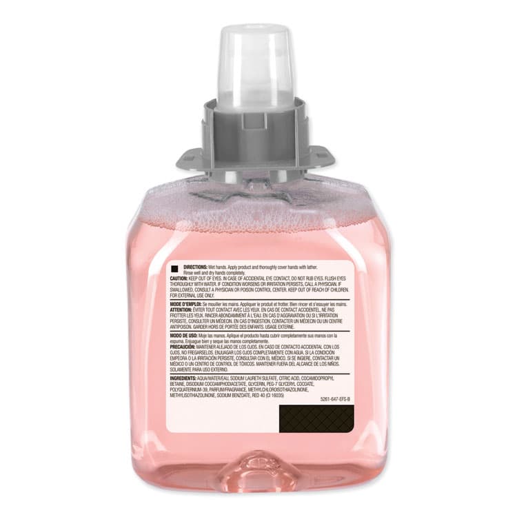 GO-JO INDUSTRIES Luxury Foam Handwash Refill, For FMX-12 Dispenser, Cranberry Scent, 1,250 mL (GOJ516104EA) thumbnail 2