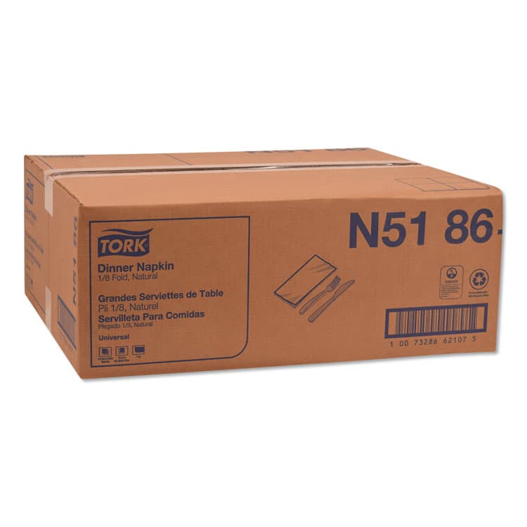 ESSITY Universal Dinner Napkins, 1-Ply, 15 x 17, Natural Brown, 250/Pack, 12 Pack/Carton (TRKN5186) thumbnail 2