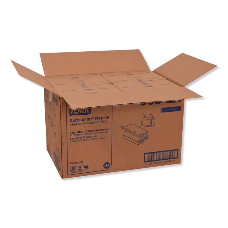 ESSITY Xpressnap Interfold Dispenser Napkins, 1-Ply, 13 x 8.5, Natural, 500/Pack, 12 Packs/Carton (TRK908EX) thumbnail 3