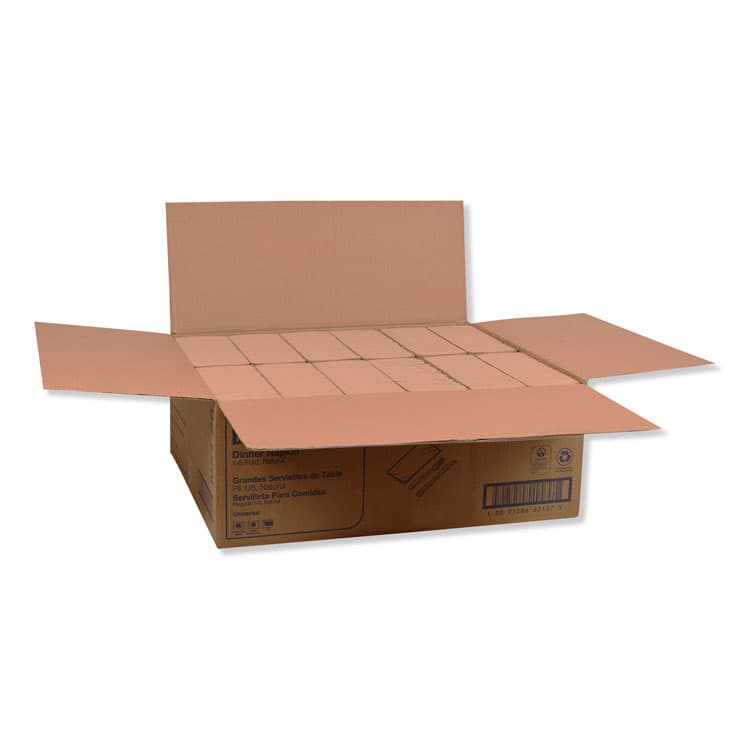 ESSITY Universal Dinner Napkins, 1-Ply, 15 x 17, Natural Brown, 250/Pack, 12 Pack/Carton (TRKN5186) thumbnail 3