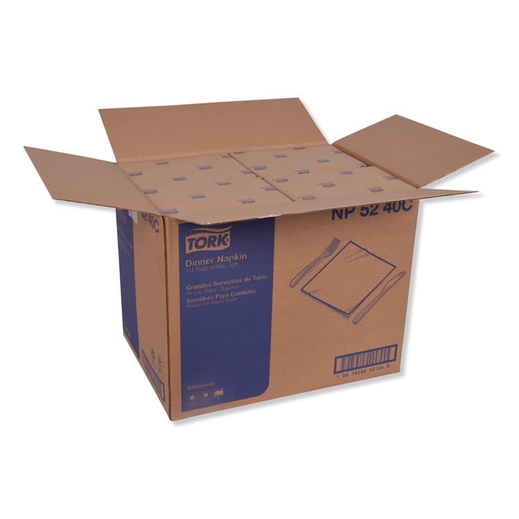 ESSITY Advanced Dinner Napkins, 2-Ply, 15 x 16.25, White, 375/Pack, 8 Packs/Carton (TRKNP5240C) thumbnail 3