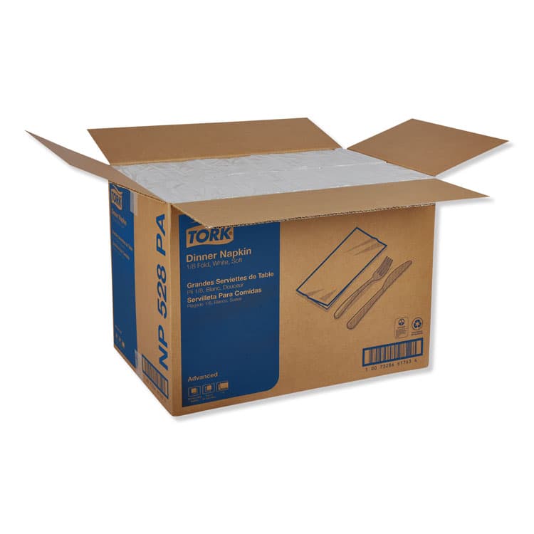 ESSITY Advanced Dinner Napkins, 2-Ply, 15 x 17, 1/8 Fold, White, 100/PK, 28 PK/CT (TRKNP528PA) thumbnail 4