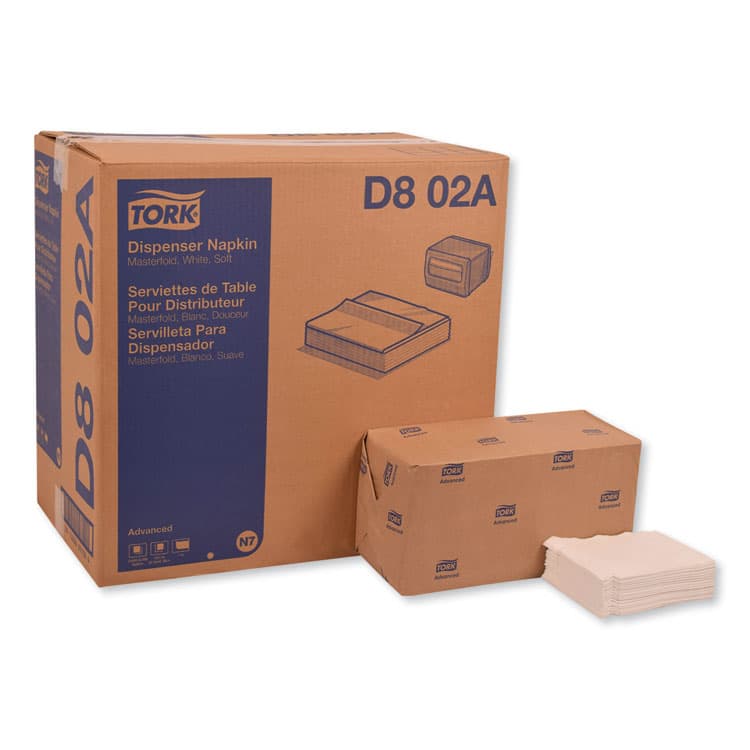 ESSITY Advanced Masterfold Dispenser Napkins, 1-Ply, 12 x 17, White, 6,000/Carton (TRKD802A)