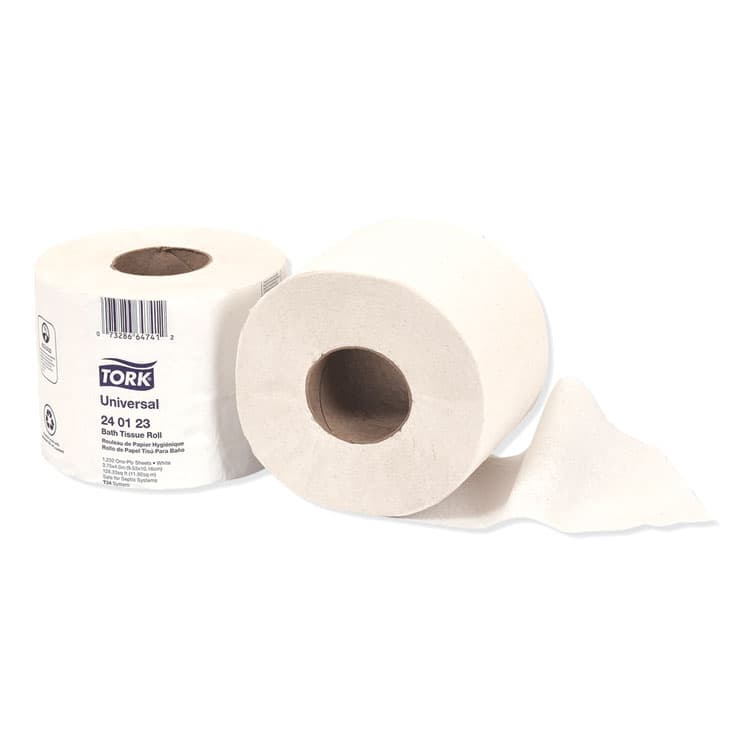 ESSITY Bath Tissue, Septic Safe, 1-Ply, White, 1,232 Sheets/Roll, 48 Rolls/Carton (TRK240123)