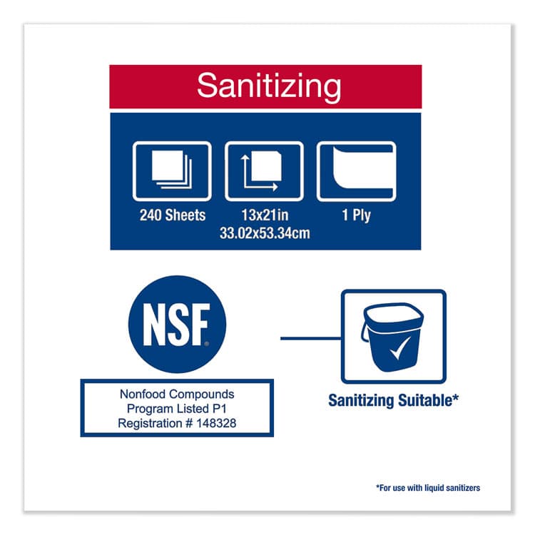 ESSITY Foodservice Cloth, 13 x 21, Blue, 240/Carton (TRK192181A) thumbnail 4