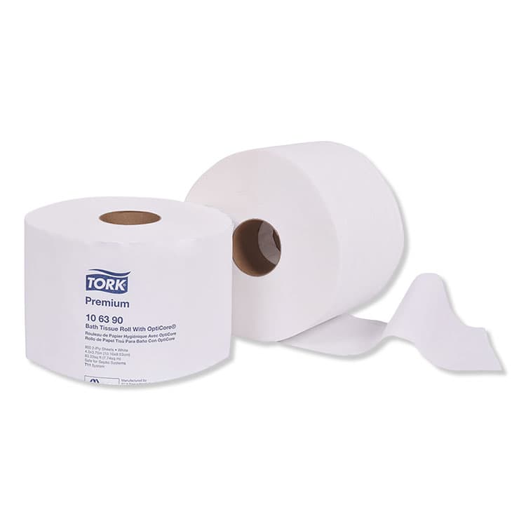 ESSITY Premium Bath Tissue Roll with OptiCore, Septic Safe, 2-Ply, White, 800 Sheets/Roll, 36 Rolls/Carton (TRK106390)
