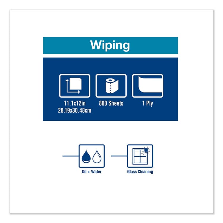 ESSITY Paper Wiper Plus, 11.1 x 12, White, 800/Roll (TRK430304) thumbnail 4