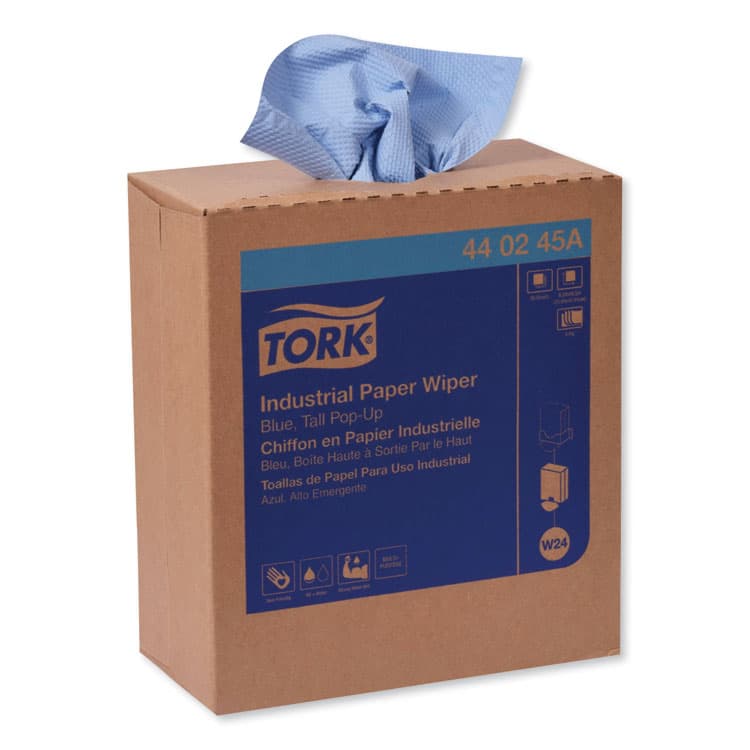 ESSITY Industrial Paper Wiper, 4-Ply, 8.54 x 16.5, Unscented, Blue, 90 Towels/Box, 10 Boxes/Carton (TRK440245A) thumbnail 2