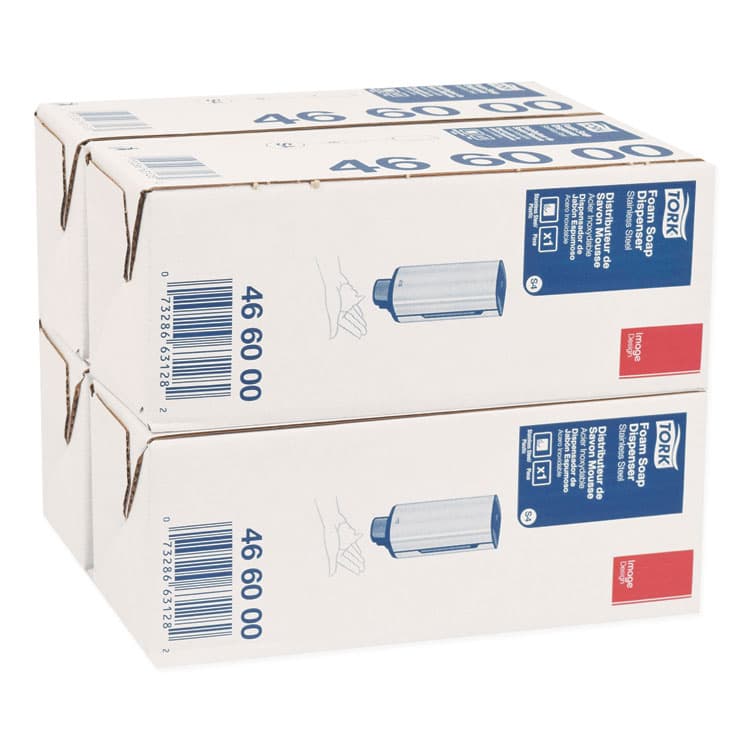 ESSITY Foam Skincare Manual Dispenser, 1 L Bottle; 33 oz Bottle, 4.25 x 4.25 x 11.38, Stainless Steel (TRK466000) thumbnail 4