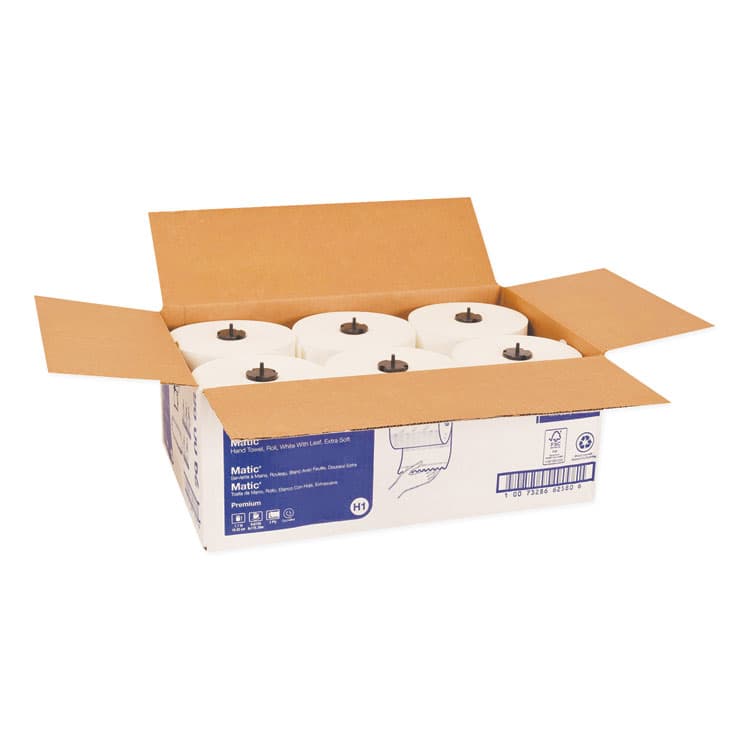 ESSITY Premium Soft Matic Hand Towel Roll, 2-Ply, 7.7 x 575 ft, White, 704/Roll, 6 Rolls/Carton (TRK290096) thumbnail 3