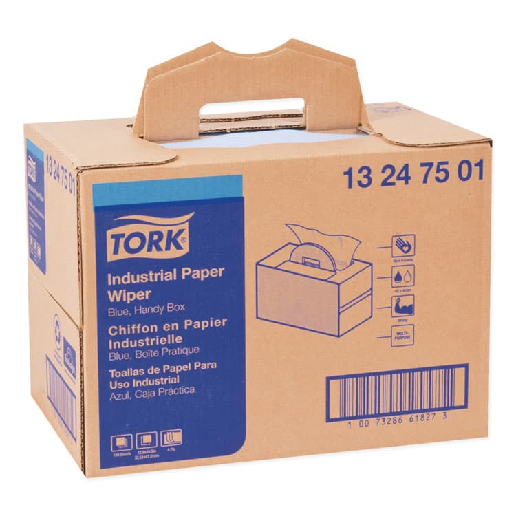 ESSITY Industrial Paper Wiper, 4-Ply, 12.8 x 16.5, Unscented, Blue, 180/Carton (TRK13247501) thumbnail 3