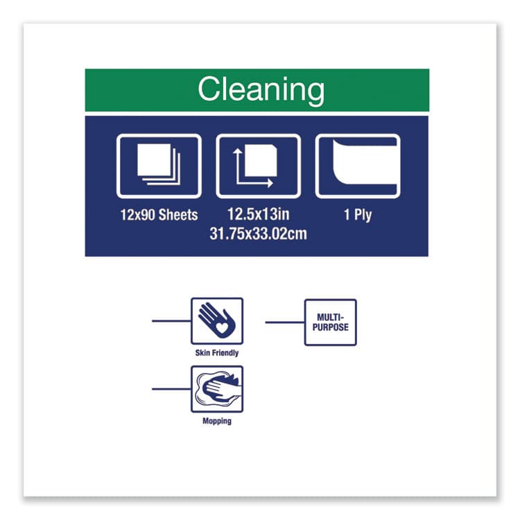 ESSITY Paper Wiper Plus, 12.5 x 13, White, 1/4 Fold, 90/Pack, 12 Packs/Carton (TRK430150A) thumbnail 4