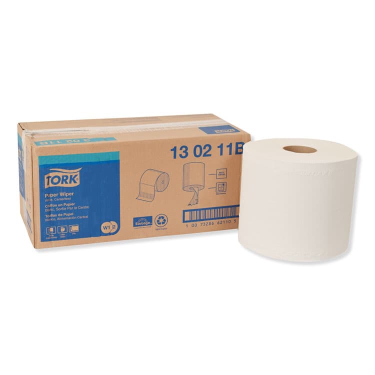 ESSITY Paper Wiper, Centerfeed, 2-Ply, 9 x 13, White, 800/Roll, 2 Rolls/Carton (TRK130211B)